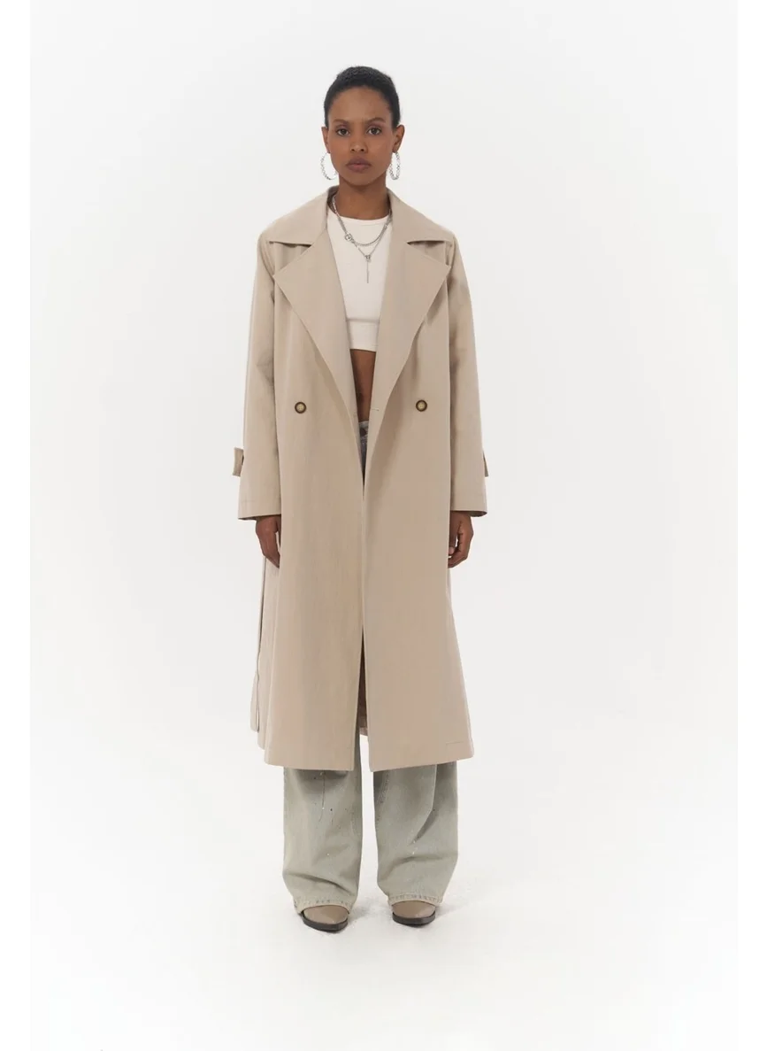 Mai Collection Albany Beige Seasonal Trench Coat