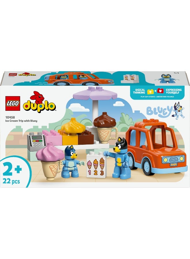 LEGO Duplo Bluey Ice Cream Trip With Bluey 10458 Toy Building Set - Image 2
