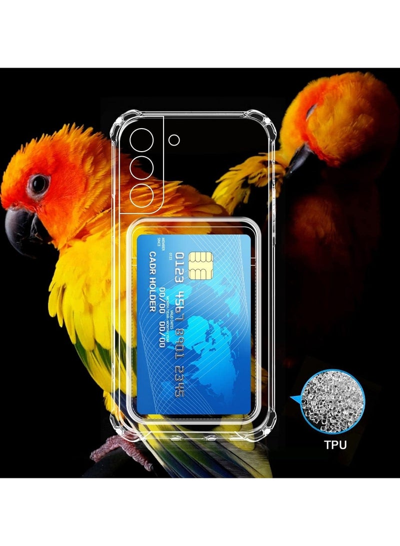 Clear Case with Card Slot Soft TPU Bumper Slim Protective Cover with Card Holder Cute Card Holder Slim Fit Protective Phone Cover For Samsung Galaxy A35 - Clear  - Image 3