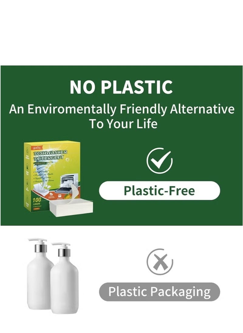 أقراص تنظيف غسالة الأطباق لإزالة الشحوم والبقع - متعددة الاستخدامات، صديقة للبيئة، مضادة للحساسية، آمنة للأطفال وجميع الأسطح، قوة تنظيف مضاعفة بخمس مرات، تركيبة ماء ناعم، قابلة للذوبان بنسبة 100%، م - Image 5