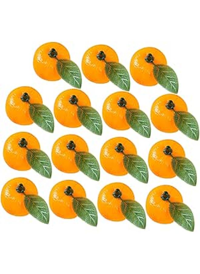 50pcs Artificial Orange Fruit Display Realistic Faux Prop for Home Kitchen Decor - Image 1