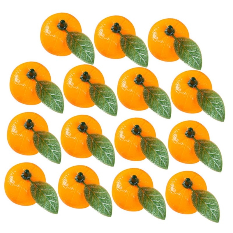 50pcs Artificial Orange Fruit Display Realistic Faux Prop for Home Kitchen Decor - Image 2