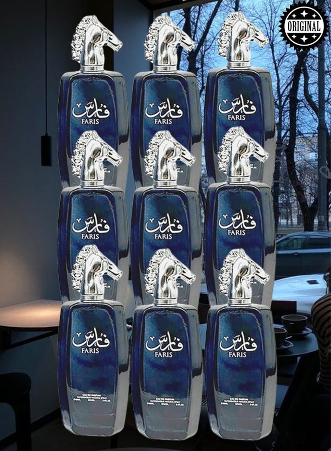 FARIS 9 Pieces Faris Dark Blue Perfume 100ml EDP - Image 1