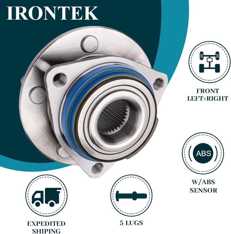 IRONTEK Front Wheel Bearing 513121 Wheel Hub Assembly for Chevy, Buick, Cadillac, Pontiac, Oldsmobile - 2 PCS - Image 2