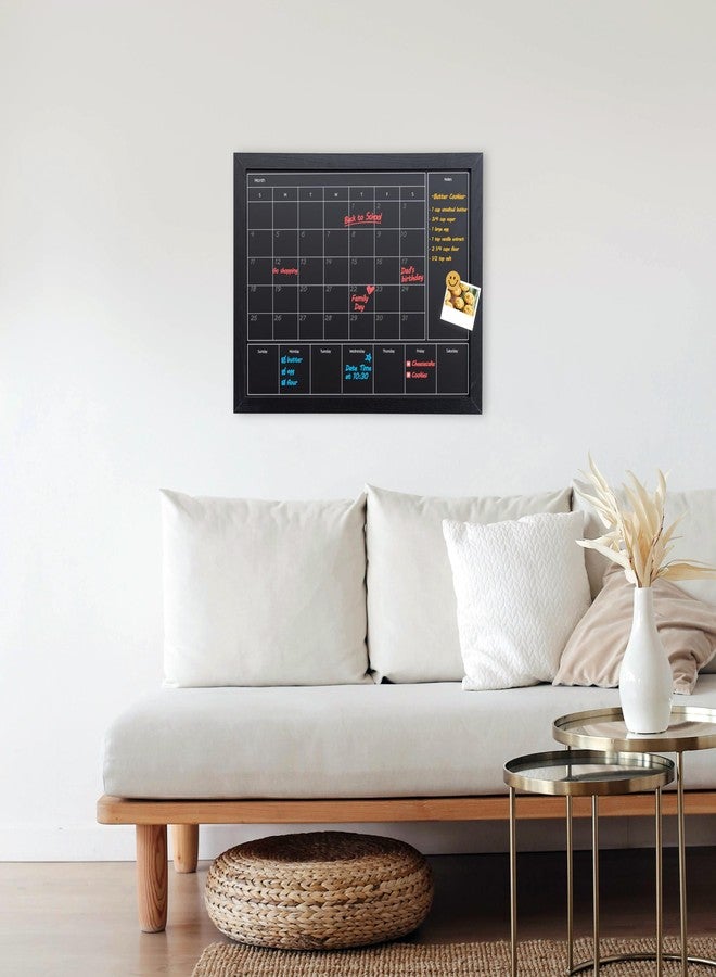 YCCYYCCY 3-in-1 Magnetic Chalkboard Calendar for Wall - 13"x17" Monthly, Weekly & Memo Planner with Black Wood Frame, Hanging Blackboard for Home, Office, Kitchen Decor(DH-3in1-3343) - Image 5