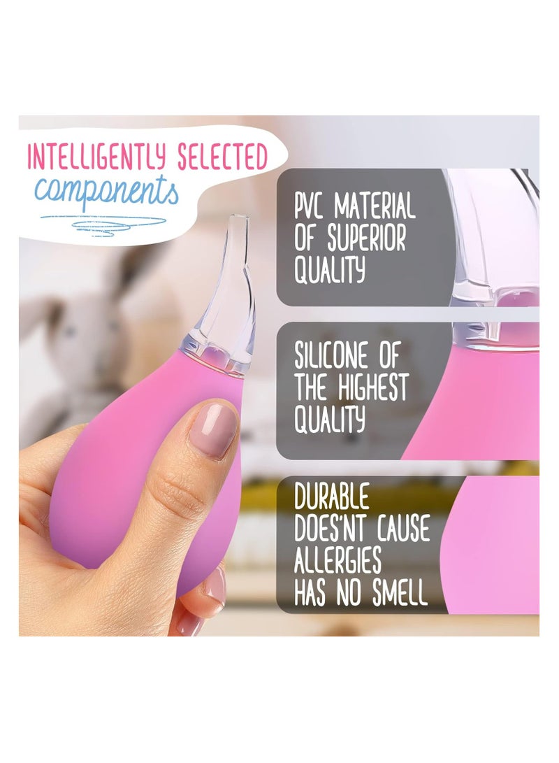 Excefore شفاط أنف للأطفال - 3 قطع شفاط أنف للأطفال حديثي الولادة منظف أذن طعام الأطفال موزع دواء الأطفال - جهاز شفط الأنف لتخفيف احتقان الرضع - Image 3