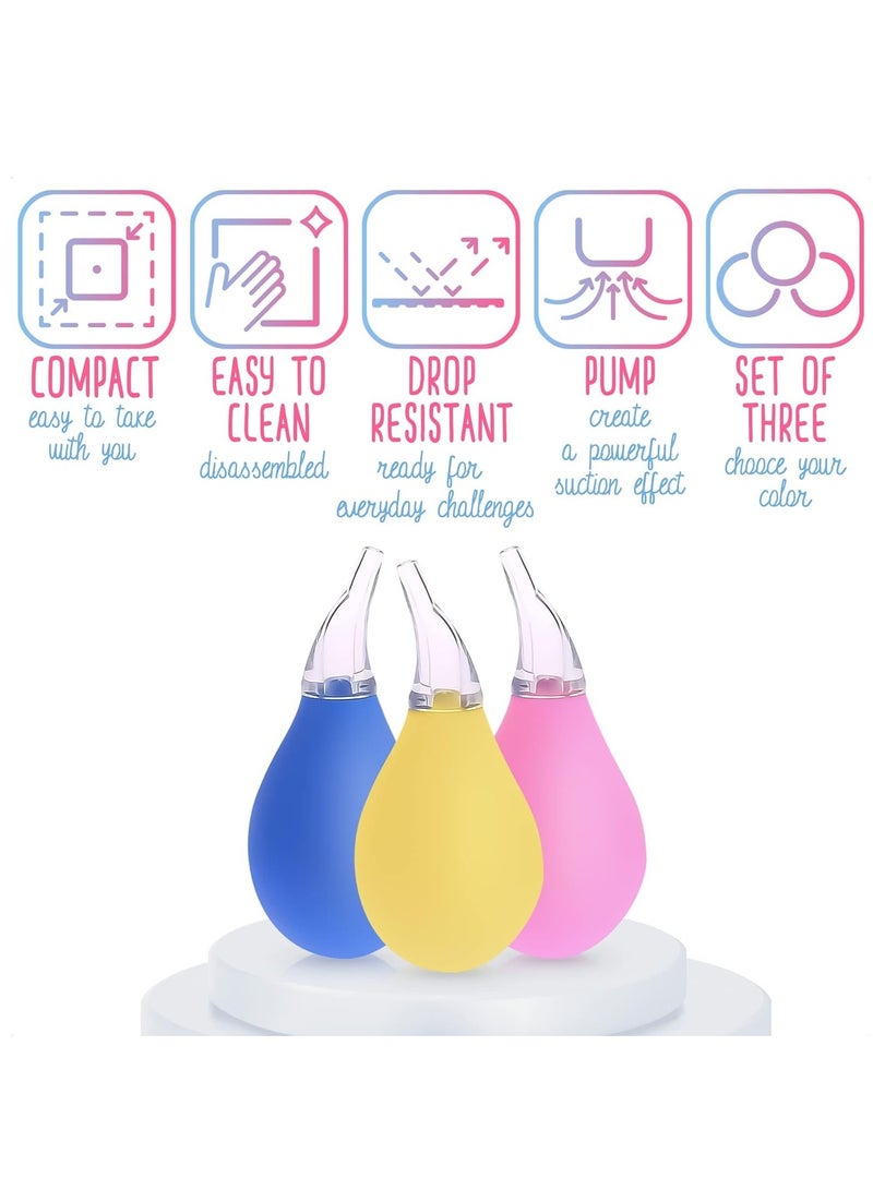 Excefore شفاط أنف للأطفال - 3 قطع شفاط أنف للأطفال حديثي الولادة منظف أذن طعام الأطفال موزع دواء الأطفال - جهاز شفط الأنف لتخفيف احتقان الرضع - Image 4