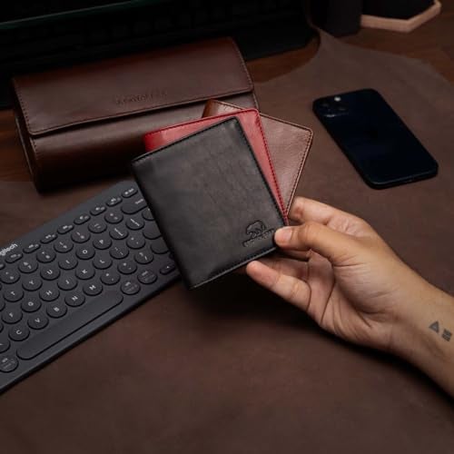 BROWN BEAR RFID Protected Card Holder, Pull Card Storage, Hidden Pocket, Multiple Card Holder, Black - Image 3