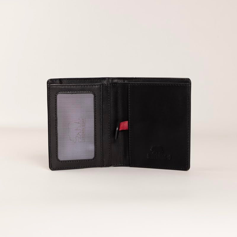 BROWN BEAR RFID Protected Card Holder, Pull Card Storage, Hidden Pocket, Multiple Card Holder, Black - Image 5