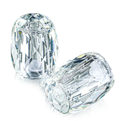 QFkris Refillable Crystal Seasoning Bottle Salt and Pepper Shakers Kitchen Decor (Set of 2) Salt Shaker Set - Image 1