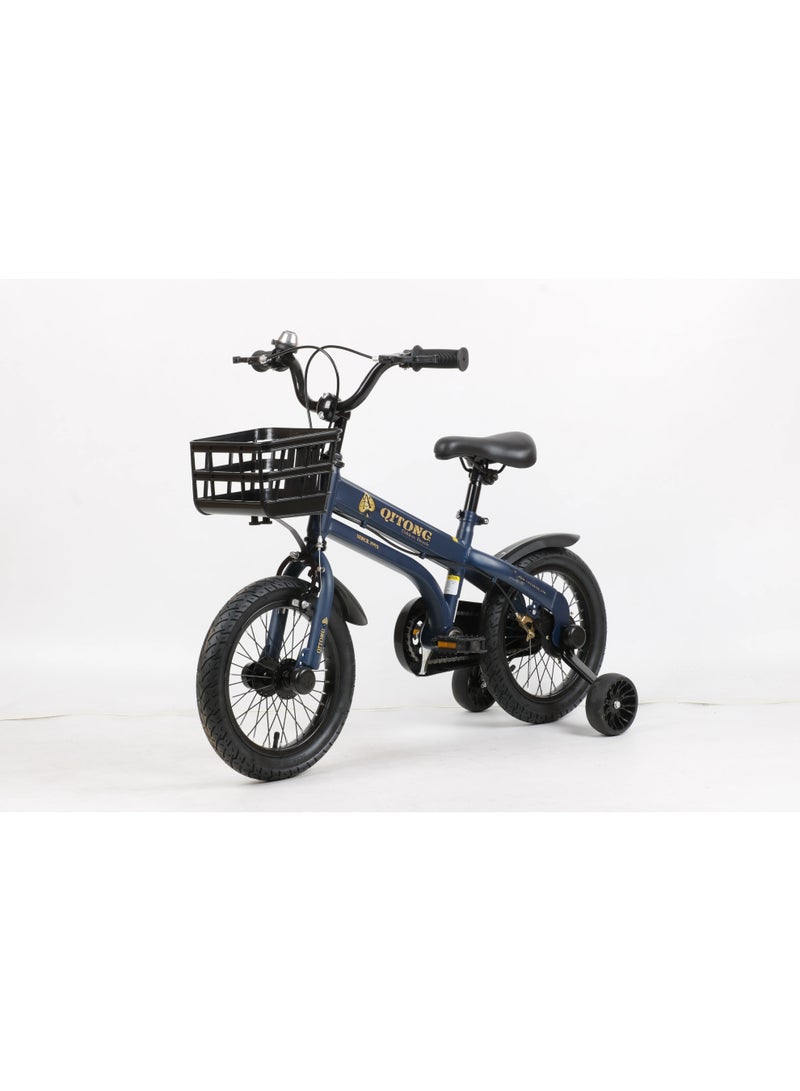Qitong Bicycle With Basket 14 Inch Blue TN22A08 14IN - Image 1