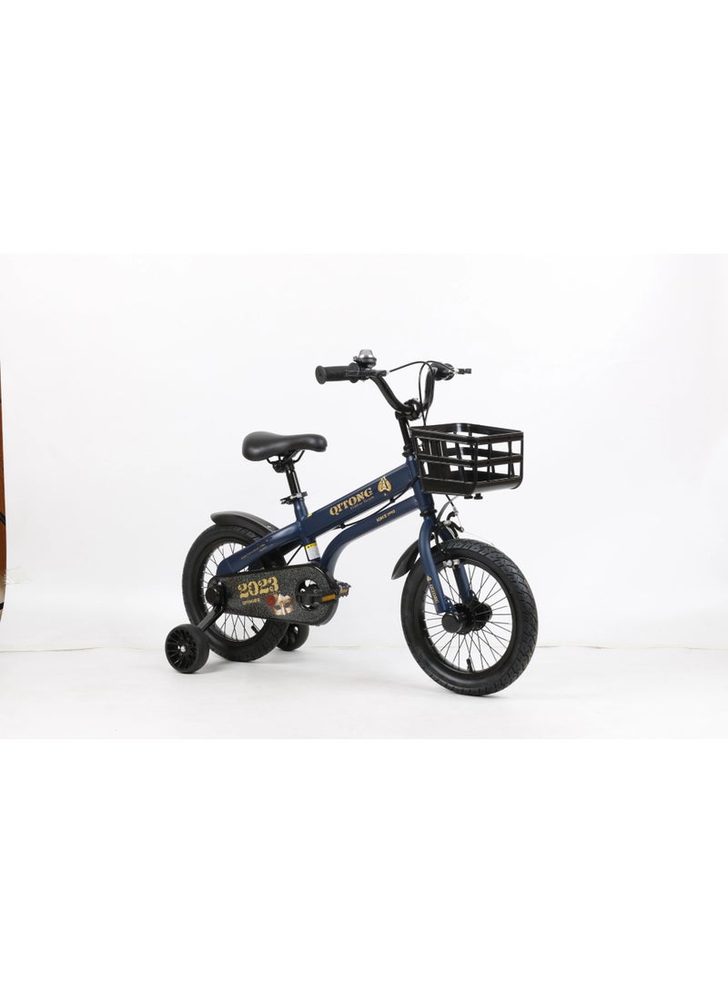 Qitong Bicycle With Basket 14 Inch Blue TN22A08 14IN - Image 3