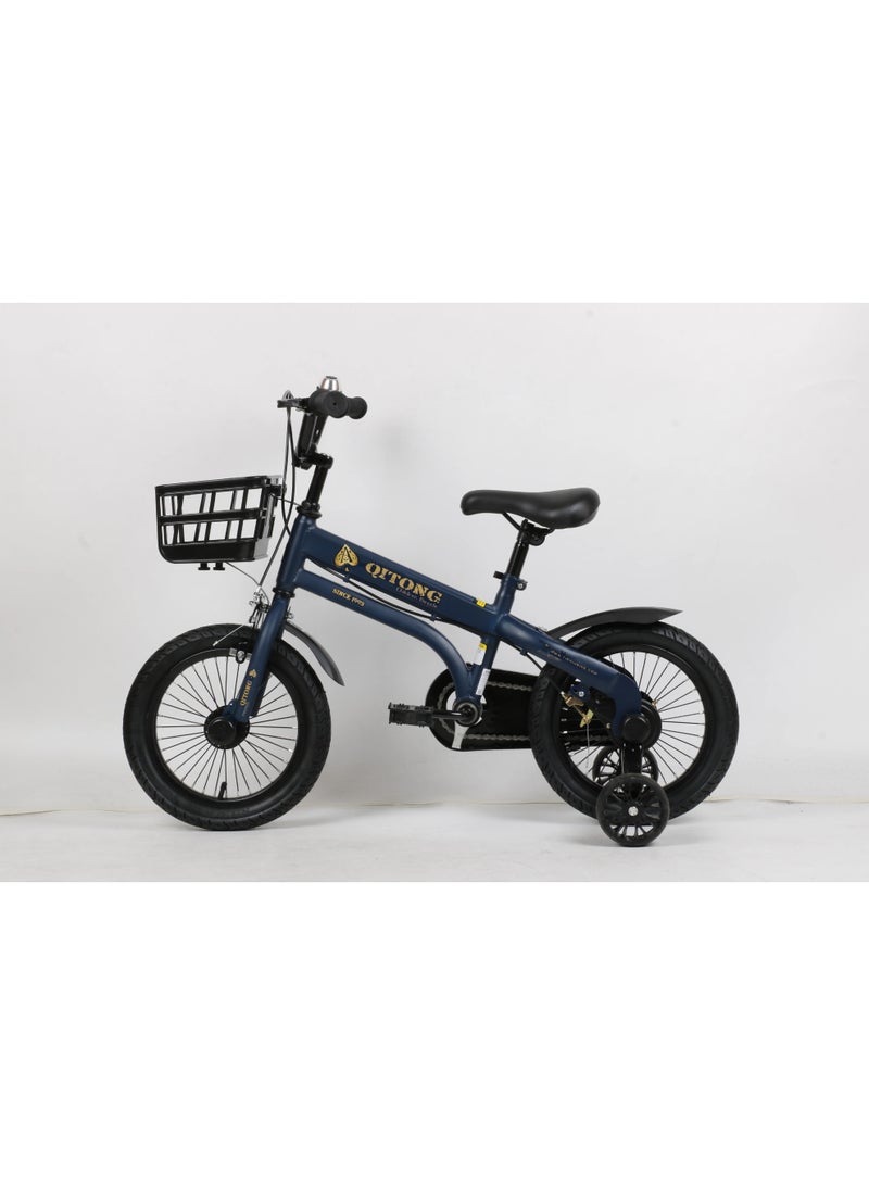 Qitong Bicycle With Basket 14 Inch Blue TN22A08 14IN - Image 2