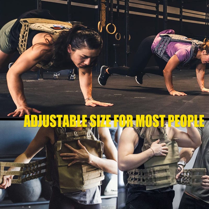 PETAC GEAR Weighted Vest For Men Workout Adjustable Strength Training Vests for Workouts Running Endurance Women Gym Fitness Weight Clothing(MC) - Image 3