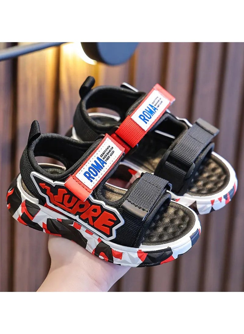 Super Boy's Fabric and Rubber Outdoor Sandal