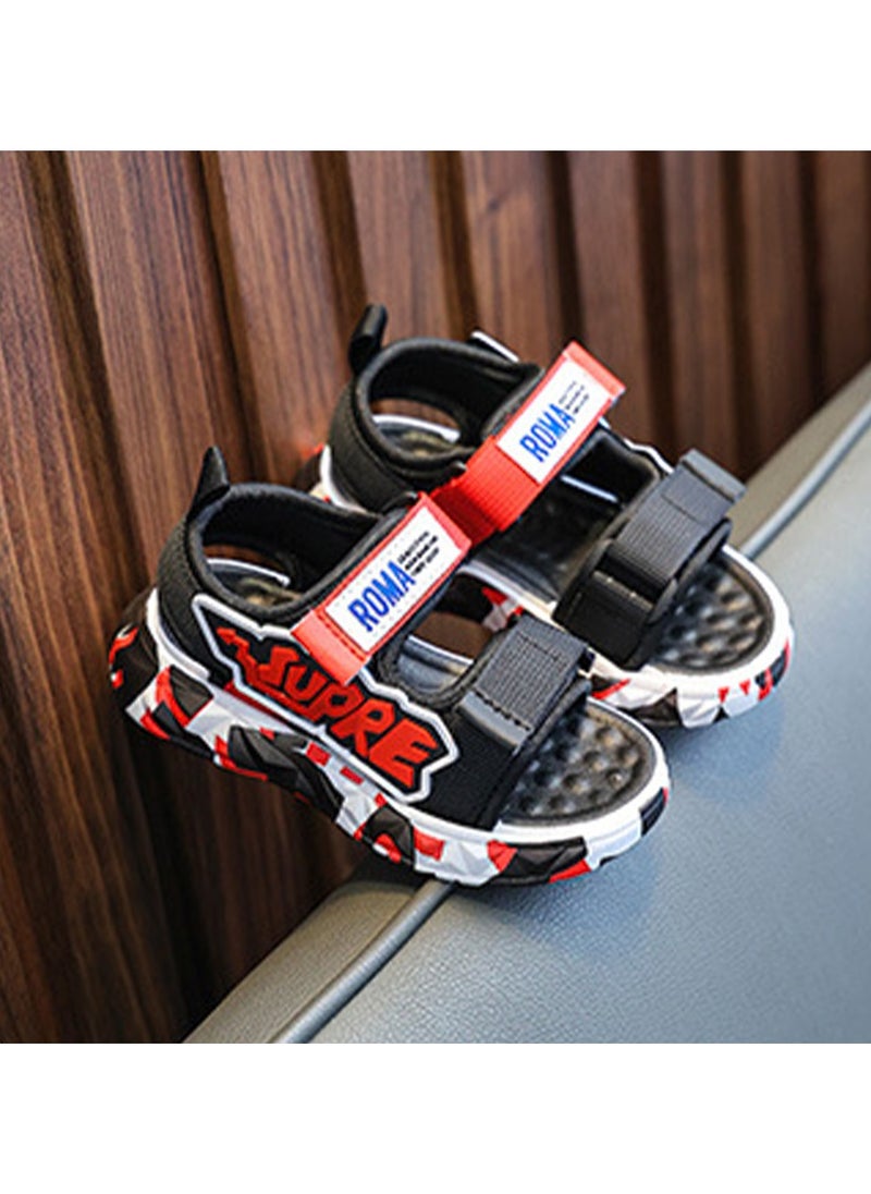 Super Boy's Fabric and Rubber Outdoor Sandal