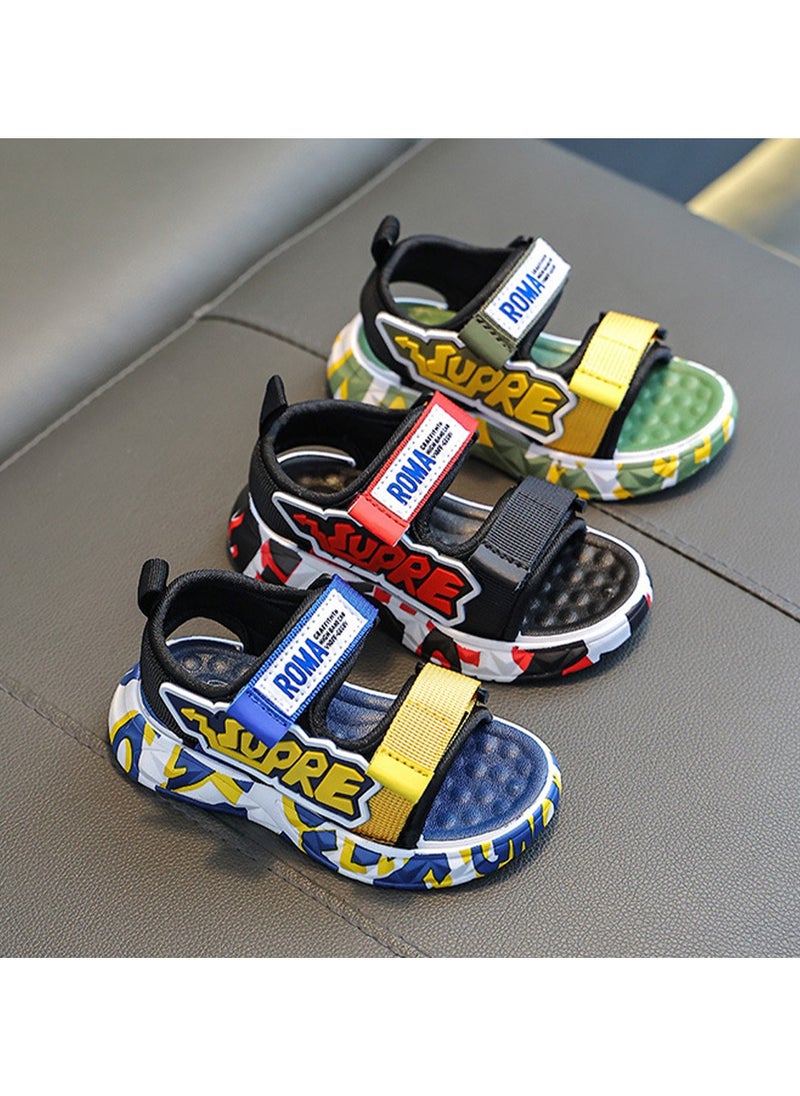Super Boy's Fabric and Rubber Outdoor Sandal