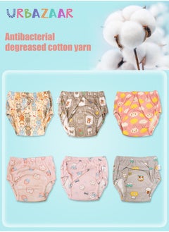 URbazaar 6PCS Baby Potty Training Pants, Breathable Potty Training Underwear, Toddler Learning Training Pants for Girls & Boys 6 Layers Strong Absorbent Cotton Training Underwear  - Image 3