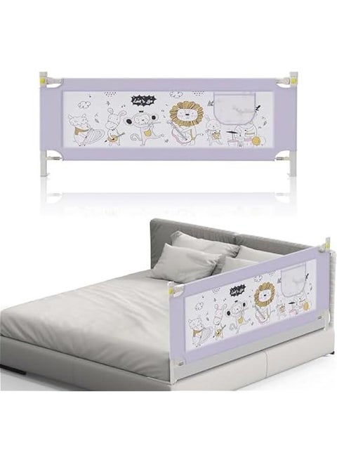 DMG Toddler Bed Rails for Crib, Foldable Bed Rail for Toddlers, Baby Crib Guard Bumper, Adjustable Height and Fall Protection Mesh Guardrails, Kids Safe Bed Side Rail for Full Size Bed (180cm)