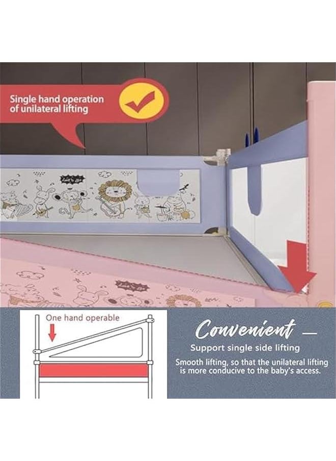 DMG Toddler Bed Rails for Crib, Foldable Bed Rail for Toddlers, Baby Crib Guard Bumper, Adjustable Height and Fall Protection Mesh Guardrails, Kids Safe Bed Side Rail for Full Size Bed (180cm)