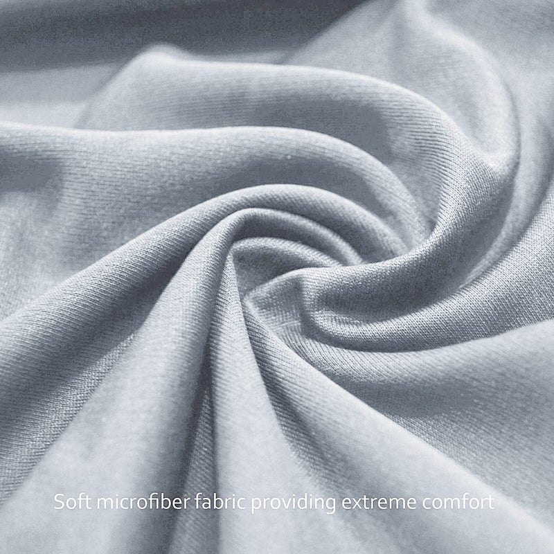Biloban 4-Pack Fitted Pack and Play Sheets for Boys and Girls - Breathable, Soft Microfiber Baby Sheets in Grey and Navy - Image 3