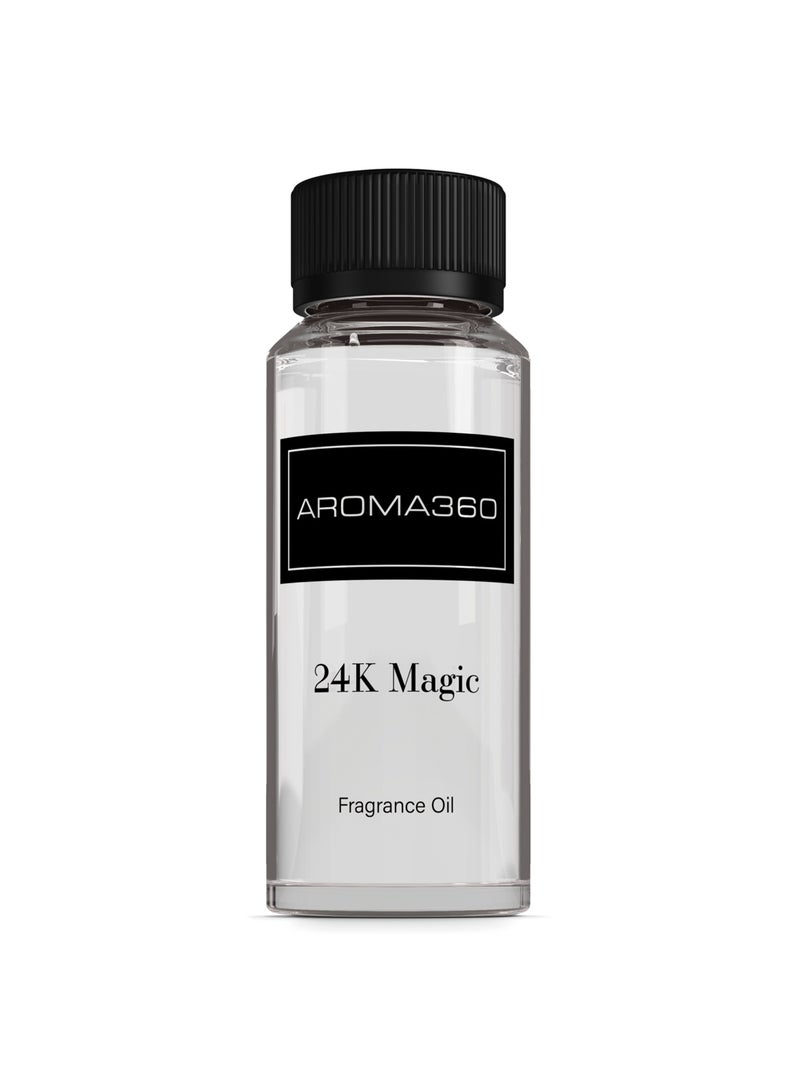 24K Magic Fragrance Oil Blend - Hotel Inspired for Luxury Essential Oil Diffusers - Aromatherapy Scent Diffuser Oil - Bergamot, Lemon, and Lemongrass - 50 ml