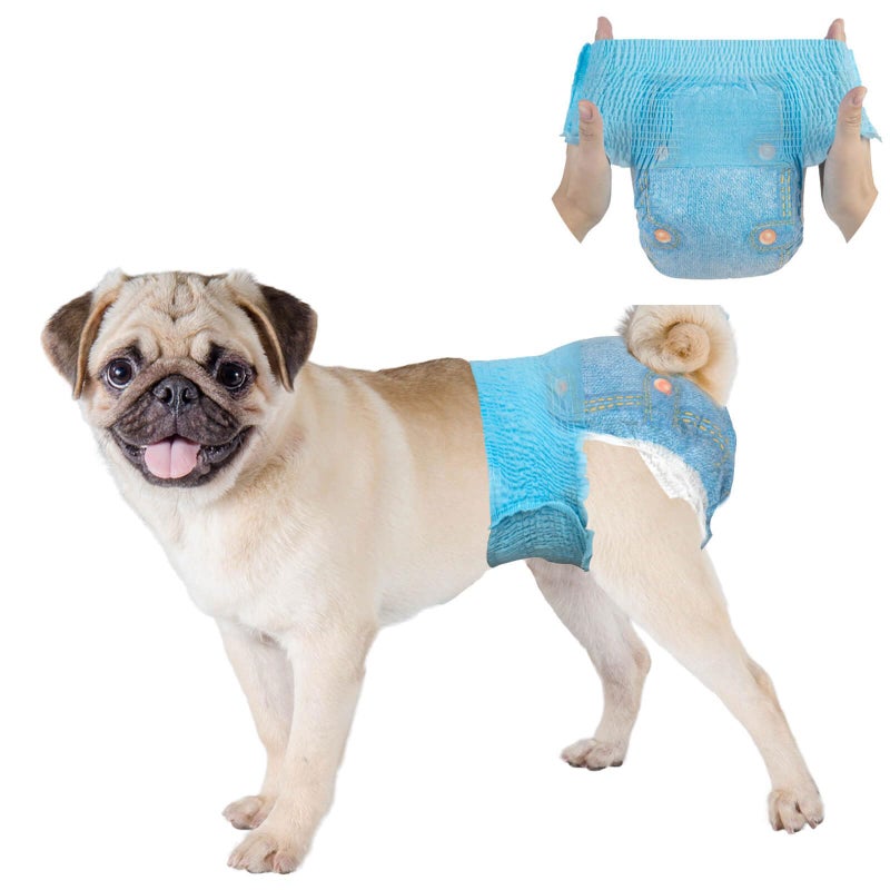 Dono Dog Diapers Female-60PCS, Disposable Pull Up Stretchy Waist Wraps for Female Puppy Dogs in Heat Period Diapers, Super Absorbent 360Â° Leak-Proof Doggie Training Incontinence Diapers - Image 1