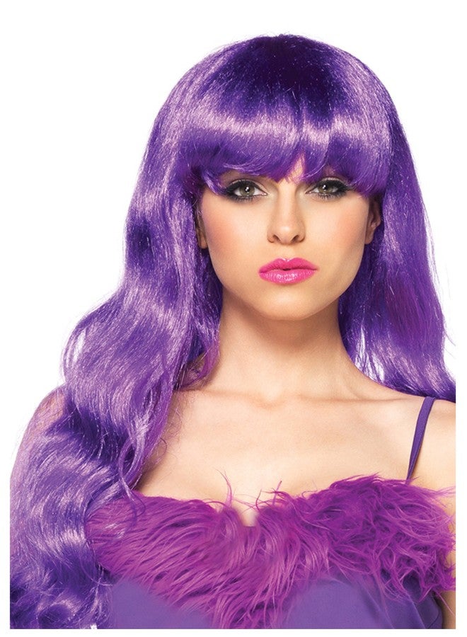 Moira Synthetic Straight Short Colored Hair Wig 23 inch for Costume Dressing, Photo Booths, Fancy Dress, Cosplay (Purple) - Image 1