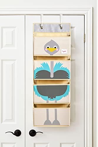 3 Sprouts Hanging Wall Organizer- Storage For Nursery And Changing Tables, Ostrich - Image 5