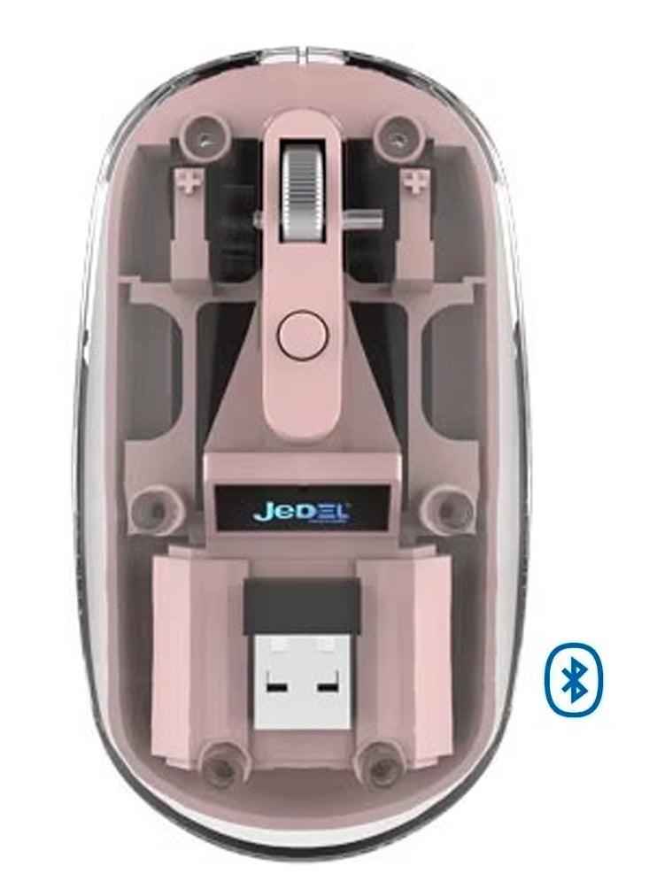 JeDEL JeDEL WD131P Wireless, Bluetooth Rechargeable Mouse - 1600 DPI Adjustable - Battery Life 180 Hours (Black)  - Image 1