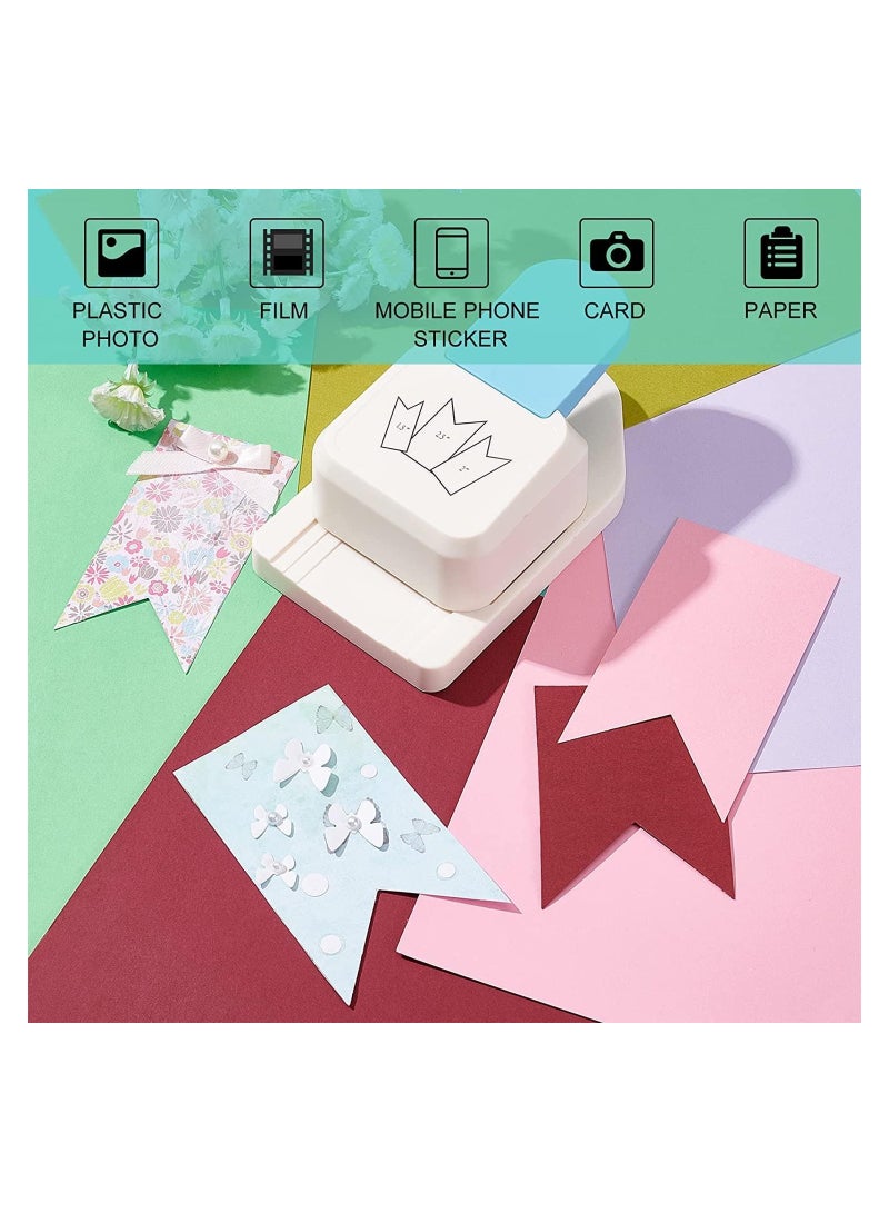 SYOSI Craft Tag Punch Gift Tag Paper Punch Small Hole Punch 3 in 1 for Tags Scrapbooking Supplies 1.5/2/ 2.5 Inches Craft Puncher for Paper Crafting Scrapbooking Cards DIY Arts Triangle Style - Image 4