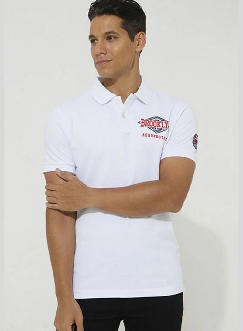 ايروبوستال Short Sleeve with Embroidery On Chest and Sleeve Polo T-Shirt