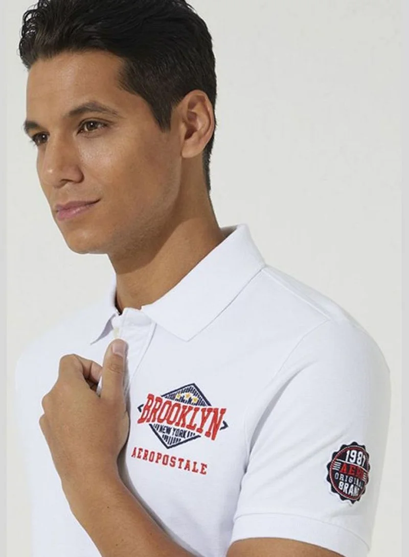ايروبوستال Short Sleeve with Embroidery On Chest and Sleeve Polo T-Shirt