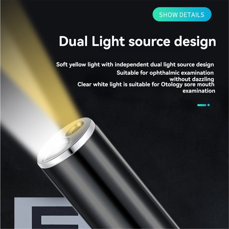 Rechargeable Penlight: 2 Light Sources, Pupil Gauge & 4 Cm Ruler - Magnetic Cap, USB Charging, Durable Aluminum - Compact Medical Flashlight for Nurses, Doctors & Medical Exams - Image 5