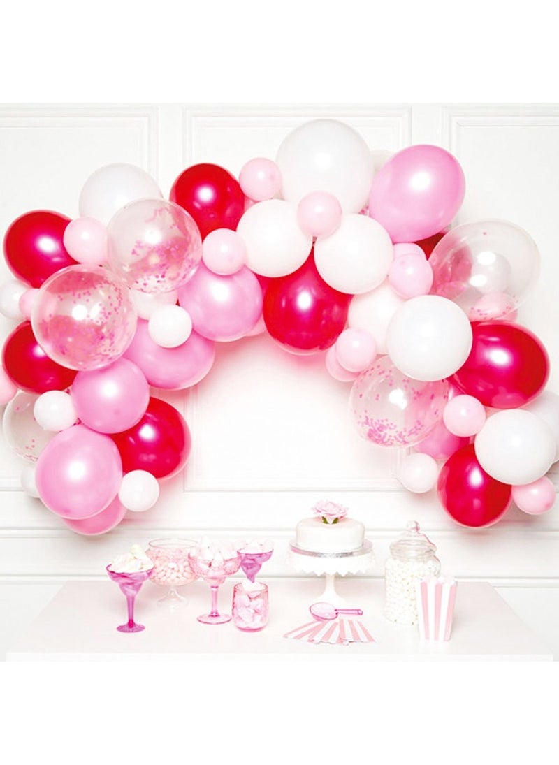 Balloon Garland White Pink DIY 70-Pack 4m