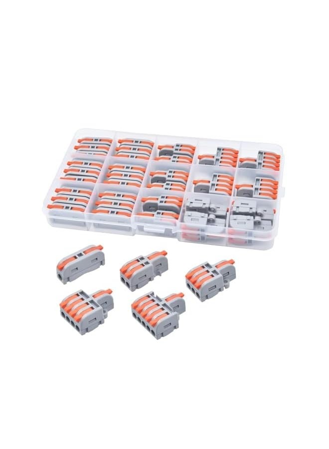 erorex 32 PCS Lever Wire Connectors, Mini Compact Splicing Connector Kit for 24-12 AWG Wires, Quick and Easy DIY Electrical Connectors Assortment - Image 1