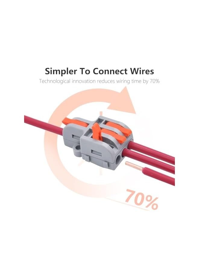 erorex 32 PCS Lever Wire Connectors, Mini Compact Splicing Connector Kit for 24-12 AWG Wires, Quick and Easy DIY Electrical Connectors Assortment - Image 2