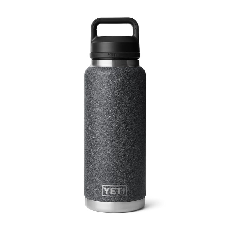 YETI Rambler 36 oz Bottle  Leakproof  Vacuum Insulated  Stainless Steel with Chug Cap  Black Stone - Image 1