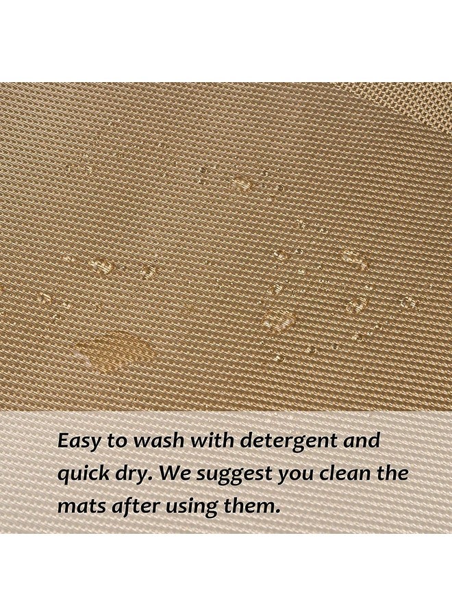 TASKHOUSE Table Runner Non-Slip, Durable PVC Woven Vinyl, Stain Resistant for Kitchen, Dining Table, Bedroom (Gold, Pack of 1) - Image 4