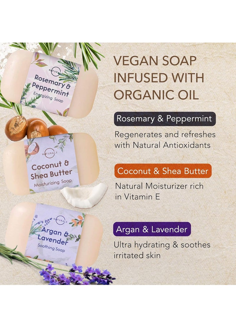 O Naturals O NATURALS 100% Natural Bar Soap - Assorted 6 PCS Soap Gift Set - Organic Ingredients & Essential Oils - Spa Gifts for Women & Men, Body Wash Soap Bar & Face Soap for Acne - Triple Milled Soap Bars  - Image 2