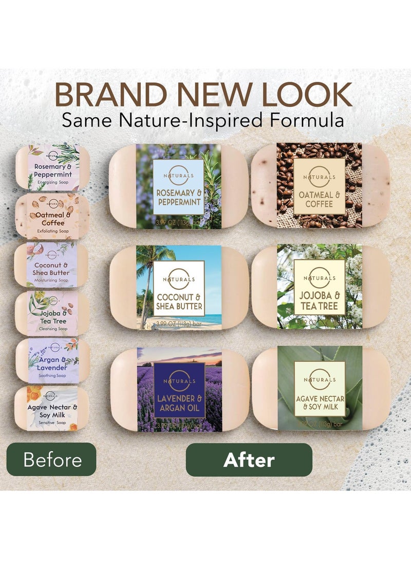 O Naturals O NATURALS 100% Natural Bar Soap - Assorted 6 PCS Soap Gift Set - Organic Ingredients & Essential Oils - Spa Gifts for Women & Men, Body Wash Soap Bar & Face Soap for Acne - Triple Milled Soap Bars  - Image 5