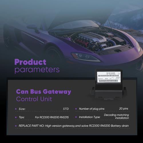 Sprwinautummer Can Bus Gateway Control Unit 7N0907530AM Replacement for VW Golf Jetta MK6 Tiguan EOS Caddy Scirocco Skoda RCD510 RNS510 RNS315 7N0907530 7N0907530BB - Image 3