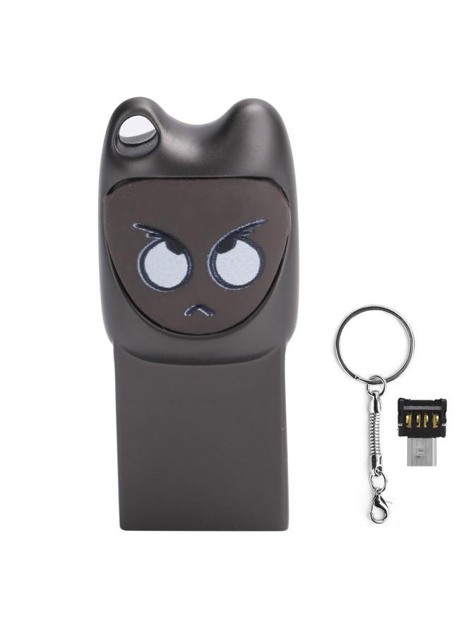 Thoraya Staring USB flash drive usb2.0 cute creative personality mini cartoon student girl car mobile phone computer dual use 128GB high cool gray  - Image 1