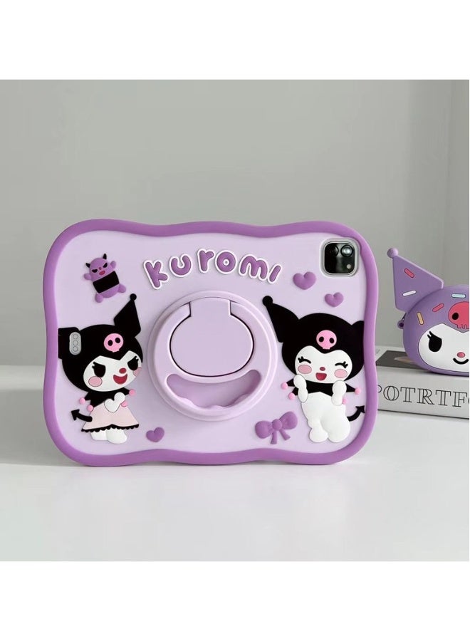 حافظة لطيفة متوافقة مع آيباد الجيل العاشر 2022 بحجم 10.9 بوصة، حافظة أطفال لطيفة لآيباد 10 مع قاعدة. - Image 1