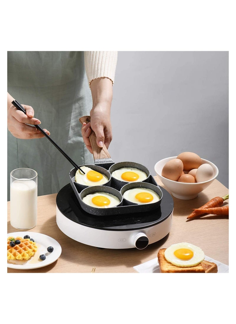 Generic - "4-Cup Non-Stick Egg Cooker Frying Pan – Aluminium Alloy for Eggs, Pancakes, Omelettes, and Poaching" - Image 1