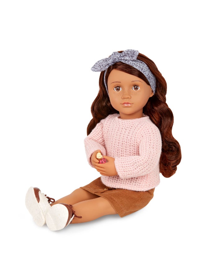 Our Generation Deluxe Chocolate Doll w/o Book, Coco - Image 5