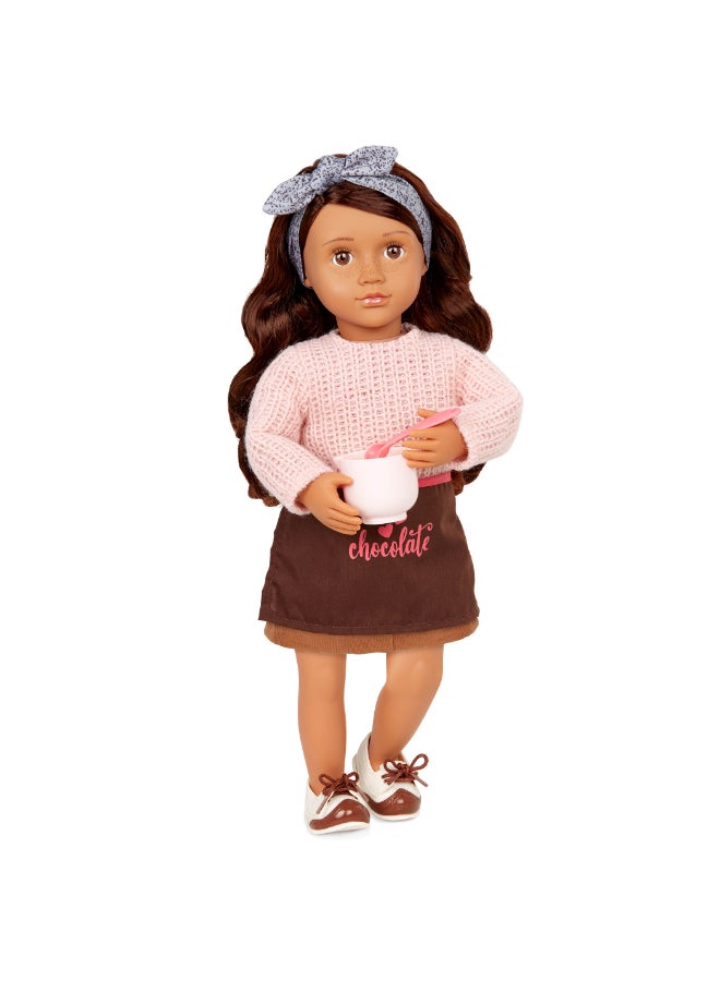 Our Generation Deluxe Chocolate Doll w/o Book, Coco - Image 4