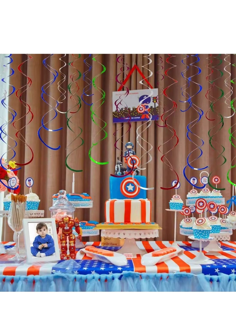 12 قطعة من زينة حفلات رمضان الحلزونية المزدوجة متعددة الألوان المصنوعة من مادة البولي فينيل كلوريد لتزيين حفلات الزفاف وأعياد الميلاد للعام الجديد السعيد - Image 4