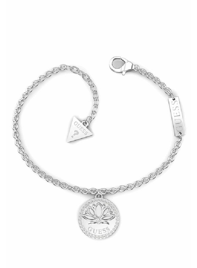GUESS Lotus Coin Charm Bracelet 