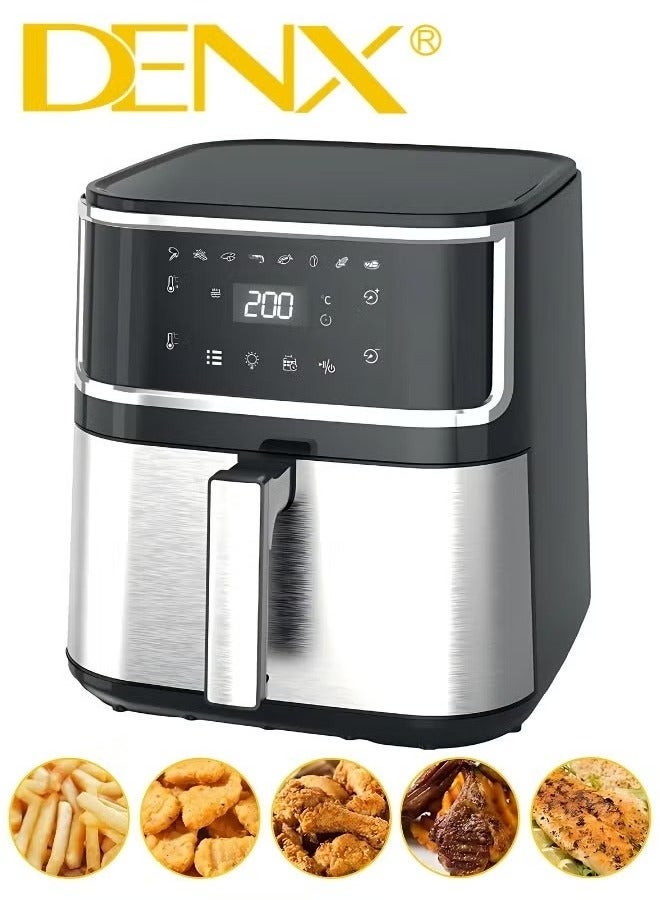 Denx Healthy Air Fryer Without Oil For Fry/Grill/Bake/Roast Capacity 8 Liters Power 1800 Watts - Black - Image 3